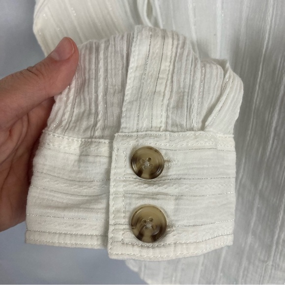 Express Boyfriend Shirt with Silver Pinstripe - Picture 3 of 4